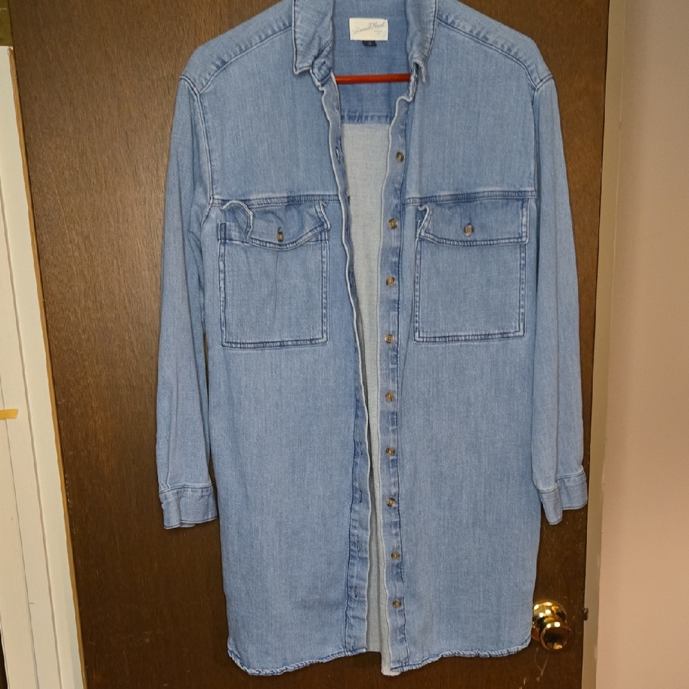 Universal Thread Light Blue Denim Shirt Dress
